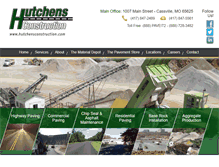 Tablet Screenshot of hutchensconstruction.com